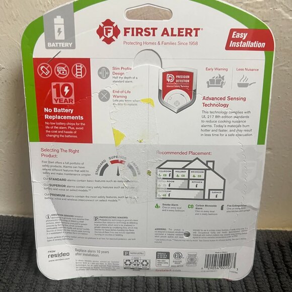 Brand New First Alert SMCO210 Sealed 10-Year-Battery 2-in-1 Smoke and CO Alarm. - Picture 3 of 3